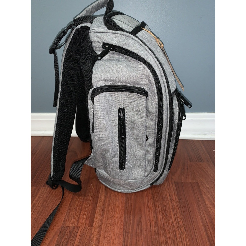 Mancro Diaper Bag Backpack, Large Multifunction Waterproof Gray - Picture 4 of 10
